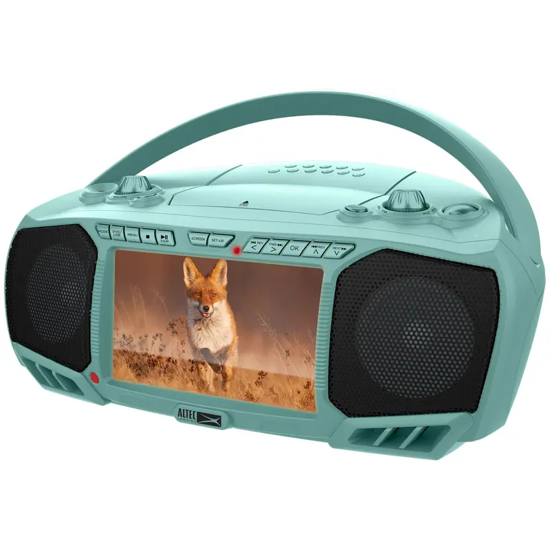 AIWA - Multifunctional Portable Boombox with 7-Inch LCD, Bluetooth & CD/DVD Player