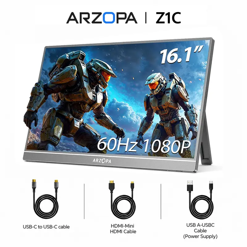 ARZOPA 17.3'' Portable Monitor 1080P IPS
