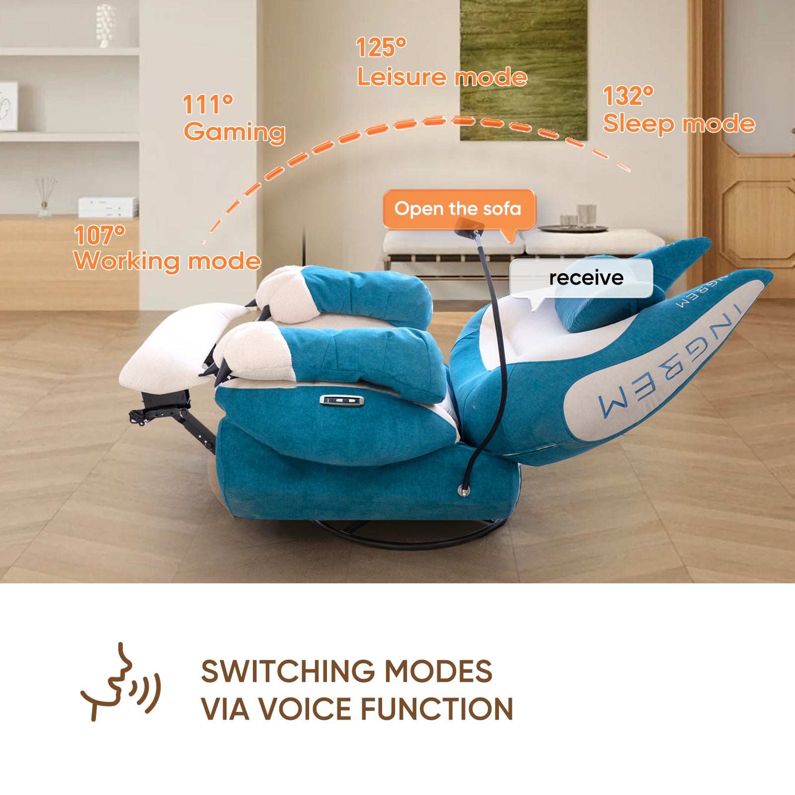 💥Last day 70% OFF💥Multifunctional Fat Cat Power Cartoon Ergonomic Recliner Gaming Chair