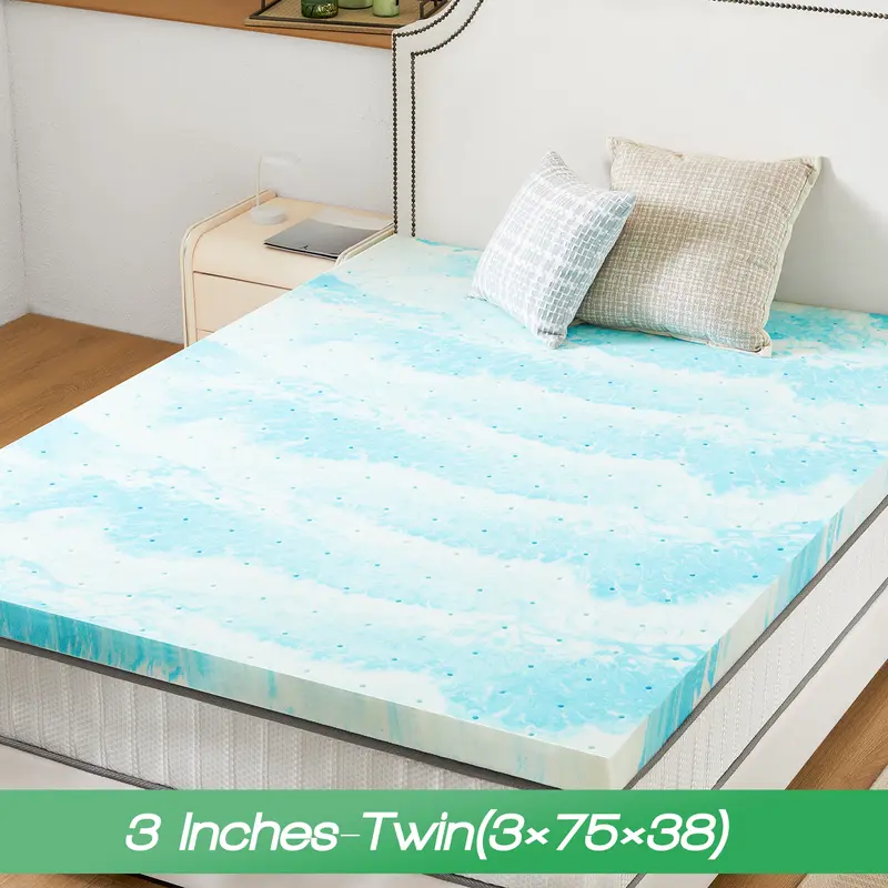 🔥Today's Special🔥Gel Memory Foam Mattress Topper, Full, Cooling