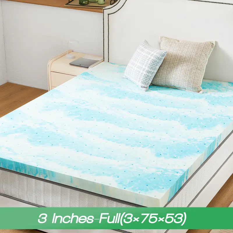 🔥Today's Special🔥Gel Memory Foam Mattress Topper, Full, Cooling