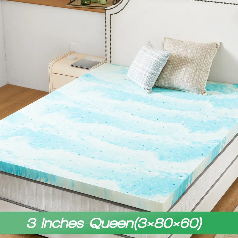 🔥Today's Special🔥Gel Memory Foam Mattress Topper, Full, Cooling