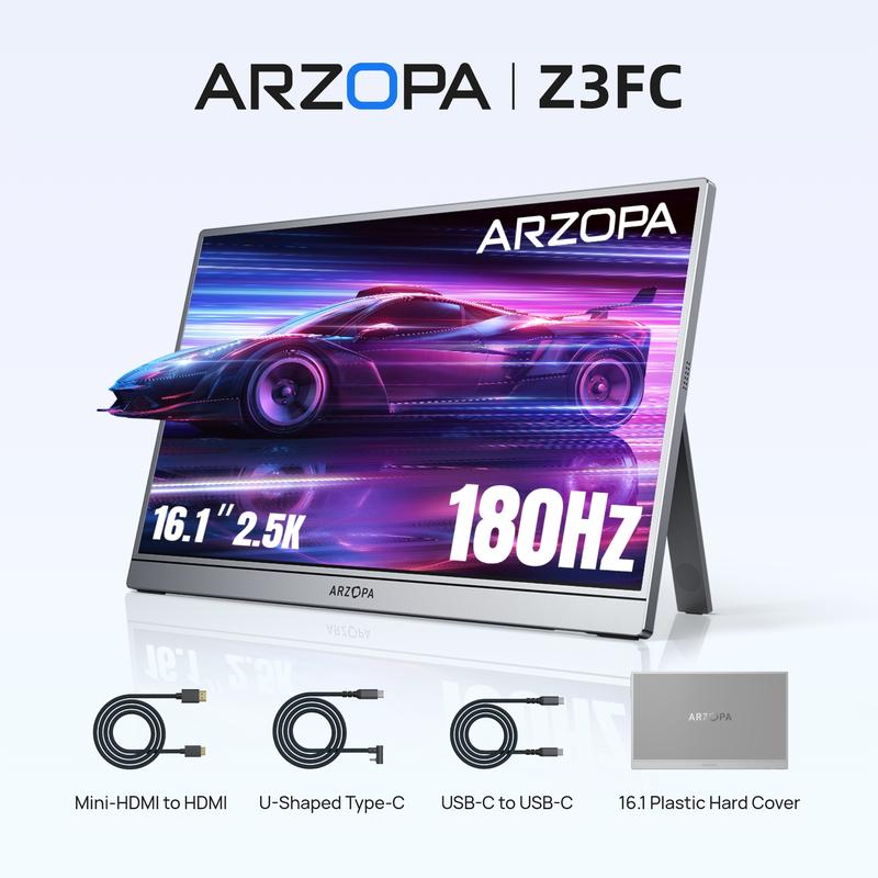 🔥Today's Special🔥16.1'‘/17.3'' 60/144/180Hz Portable Monitor| 103% sRGB FHD 1080P/2.5K| Laptop Second Screen