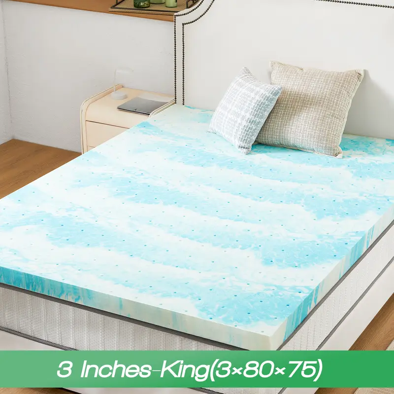 🔥Today's Special🔥Gel Memory Foam Mattress Topper, Full, Cooling