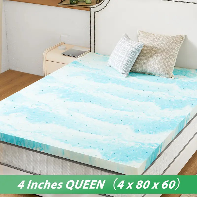 🔥Today's Special🔥Gel Memory Foam Mattress Topper, Full, Cooling