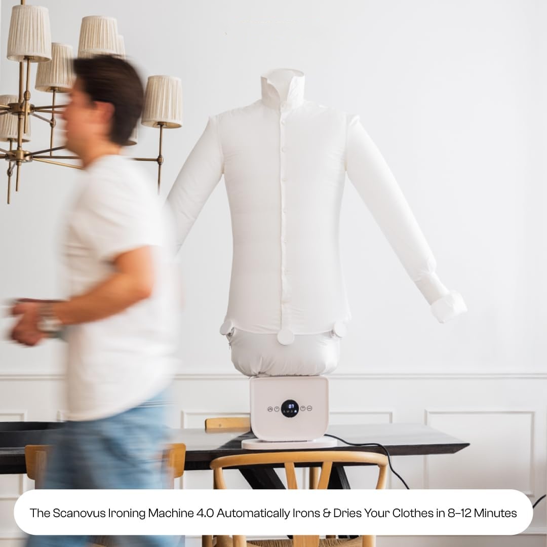 Automatic Ironing Machine 4.0 | Hands-Free Wrinkle Remover & Clothes Dryer for Shirts, Pants & Shoes - Ready to Wear in Minutes