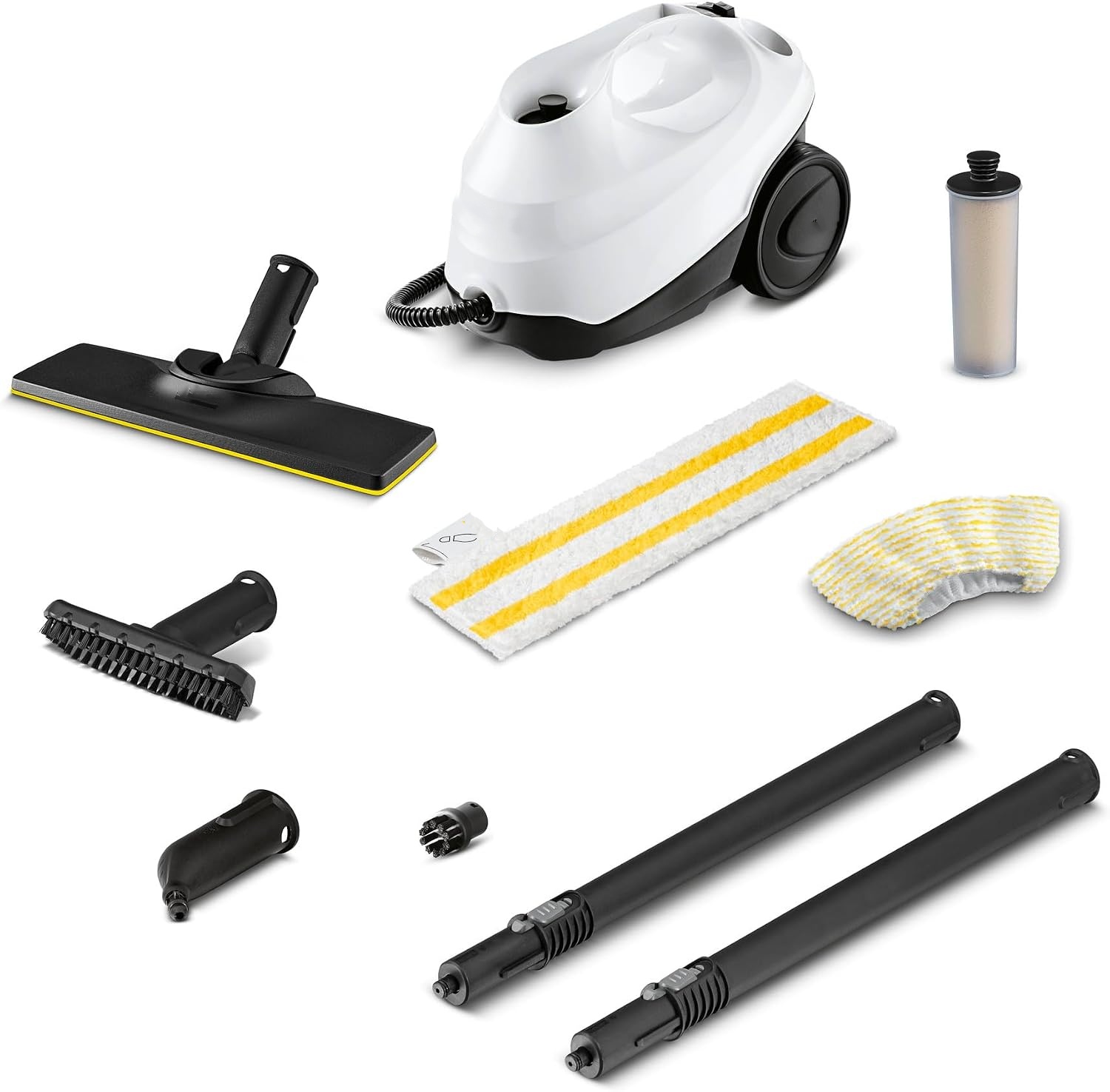 Steam cleaner, heats up in 40 seconds, no chemical cleaners required | Multi-functional powerful steam cleaner