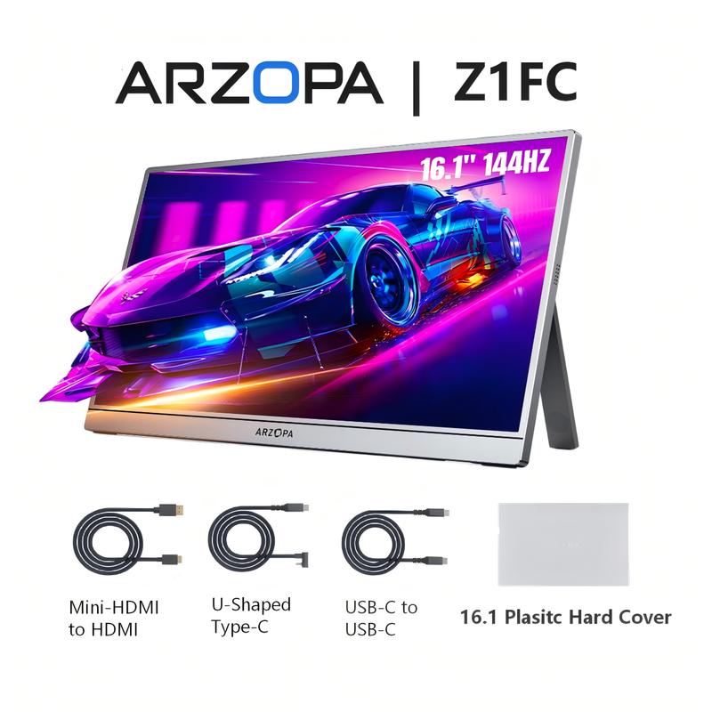 🔥Today's Special🔥16.1'‘/17.3'' 60/144/180Hz Portable Monitor| 103% sRGB FHD 1080P/2.5K| Laptop Second Screen
