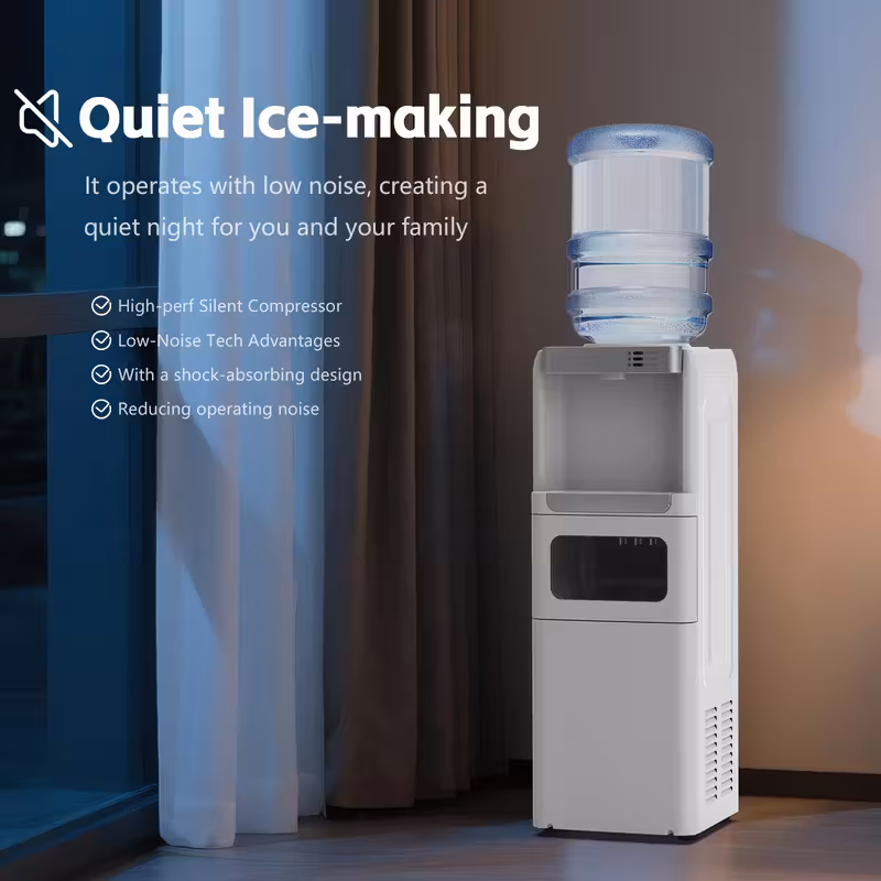 Summer Hot Seller💥3-in-1 Ice Maker & Water Dispenser Machine, 35Lbs/24H with Hot/Cold Water