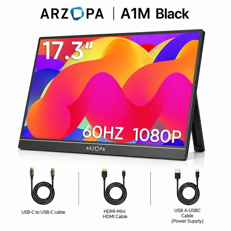 ARZOPA 17.3'' Portable Monitor 1080P IPS