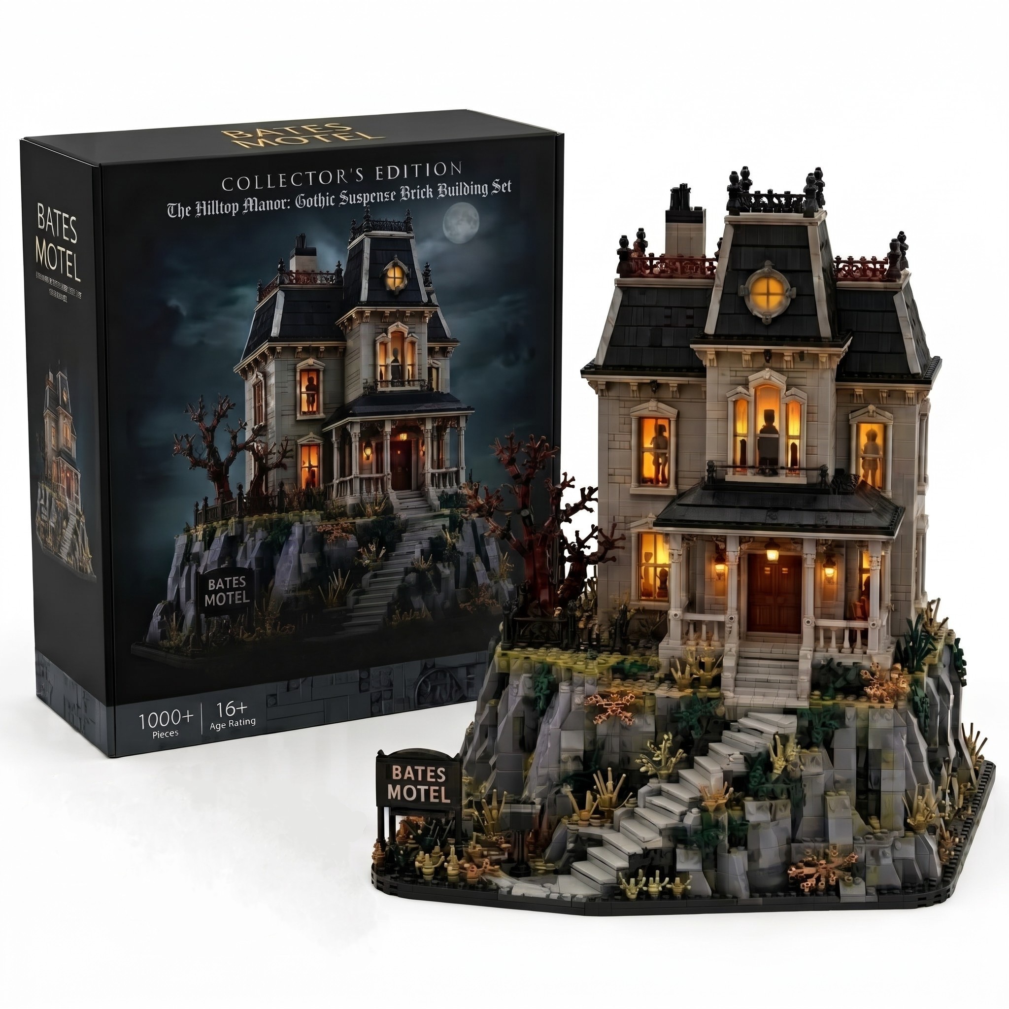 The Hilltop Manor: Gothic Suspense Brick Building Set