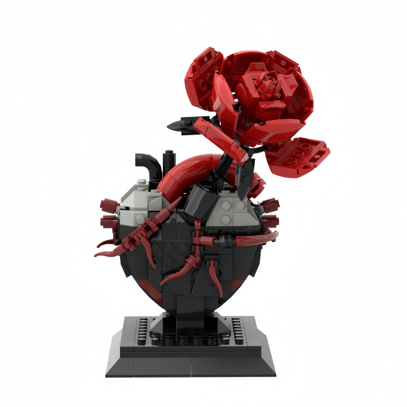 Mechanical Heart Rose Building Blocks