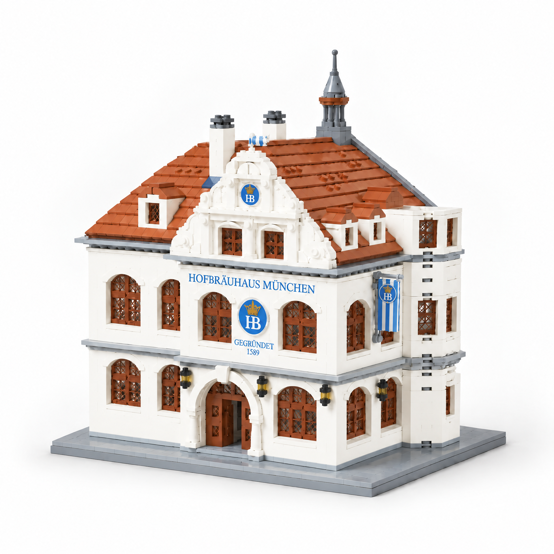 Bavarian Historic Beer Hall Building Set