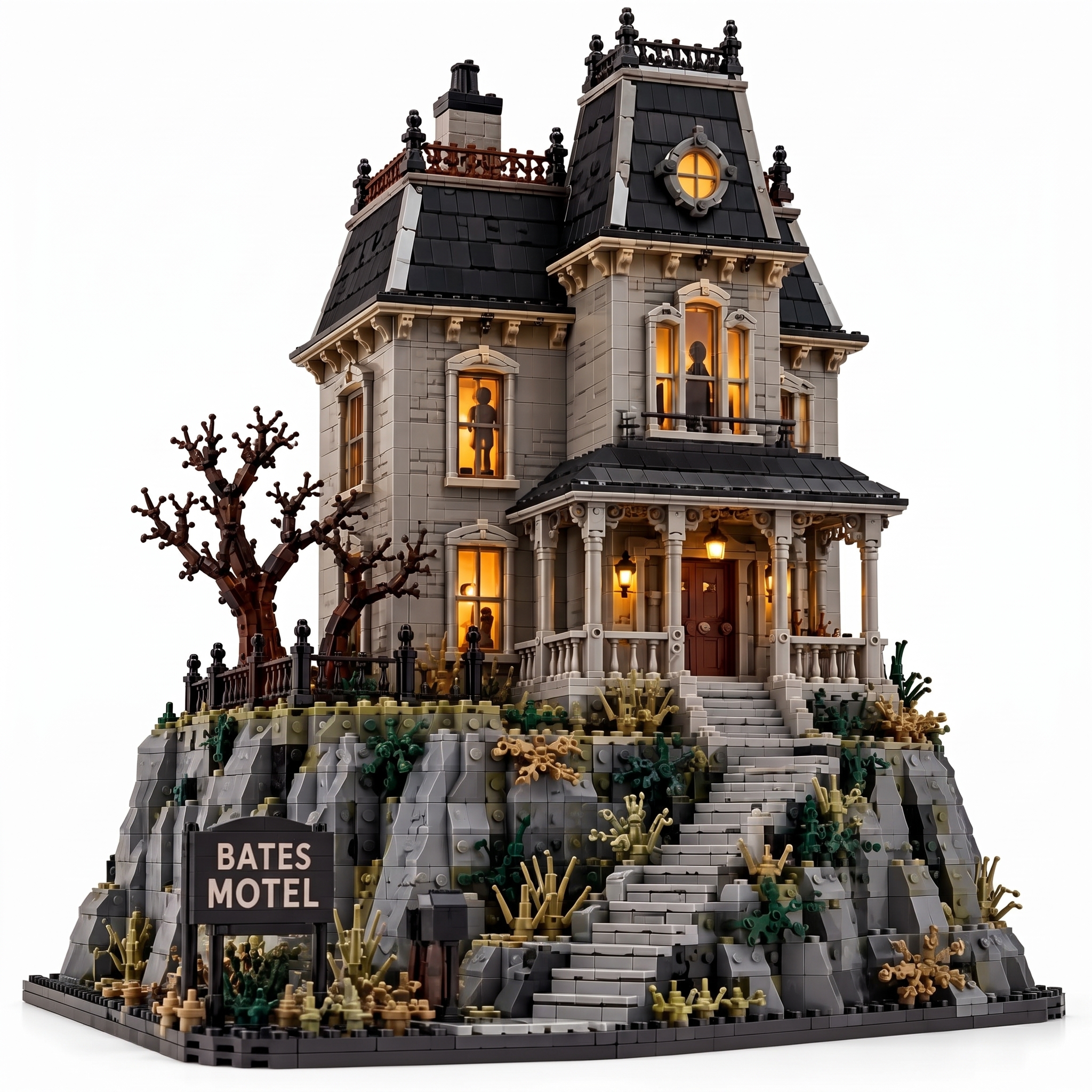 The Hilltop Manor: Gothic Suspense Brick Building Set