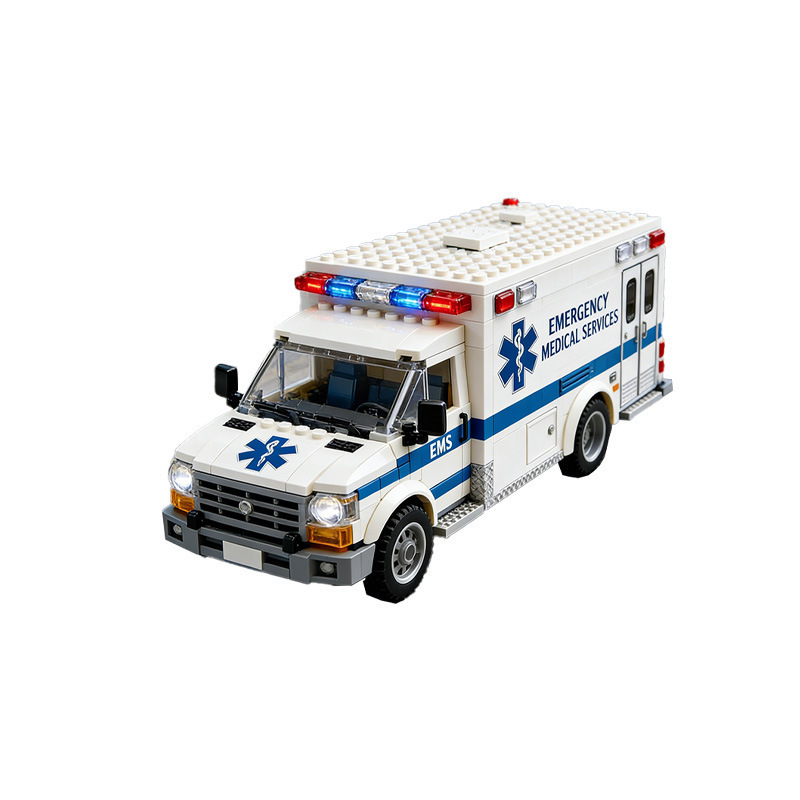 Ambulance Building Blocks, Educational Model Toy Compatible with Bricks