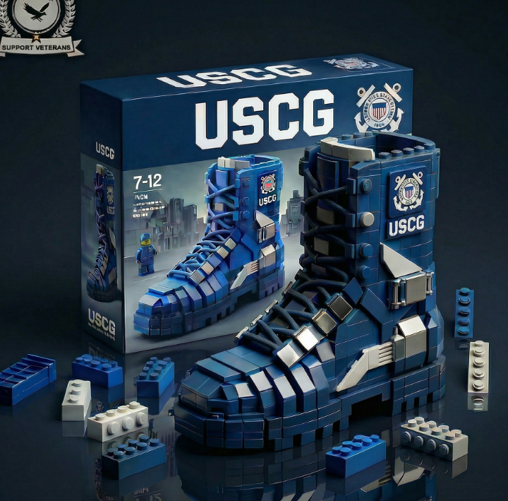US Military Combat Boot Building Block Model Collection