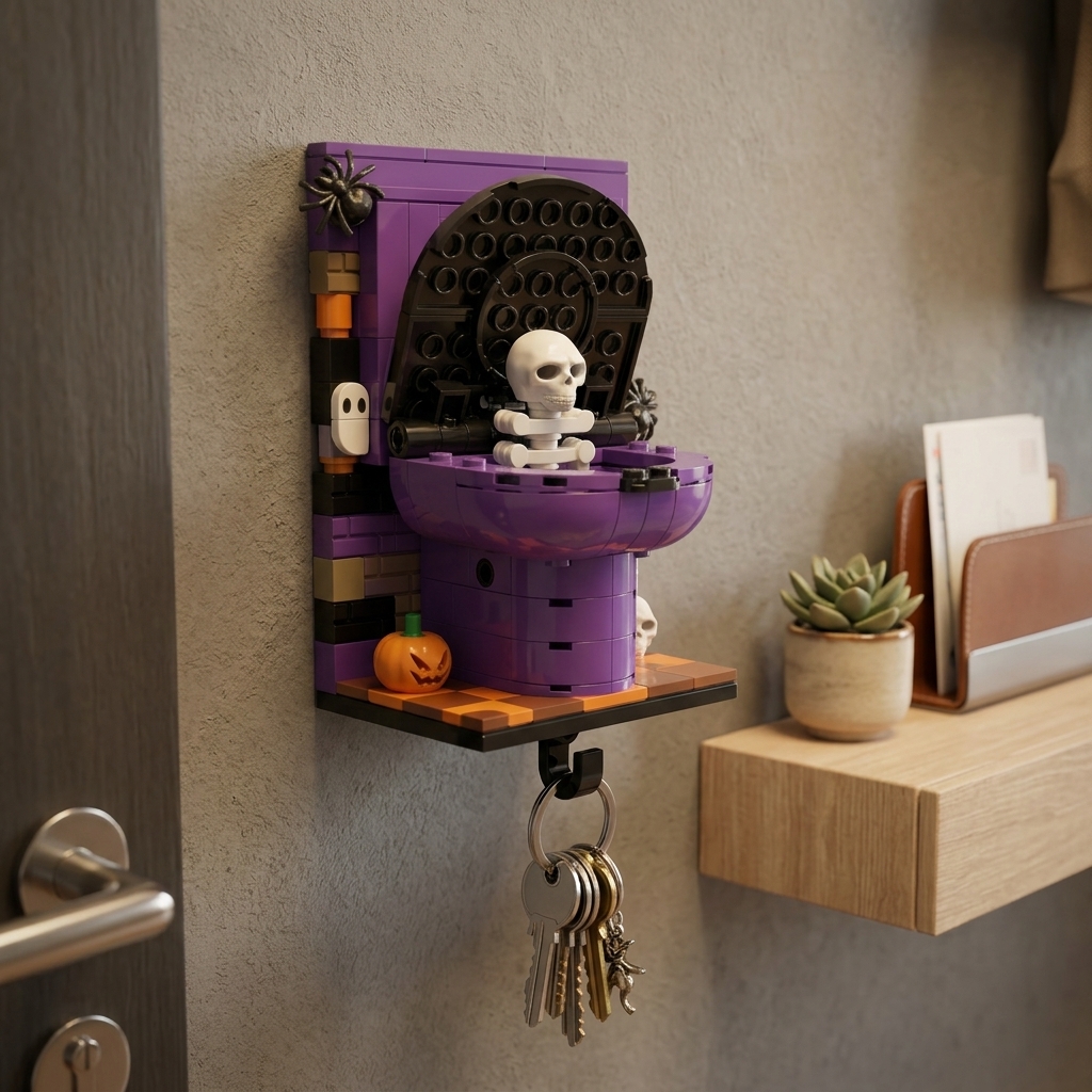 Spooky Toilet Key Holder: The Ultimate Halloween Desk & Wall Decor