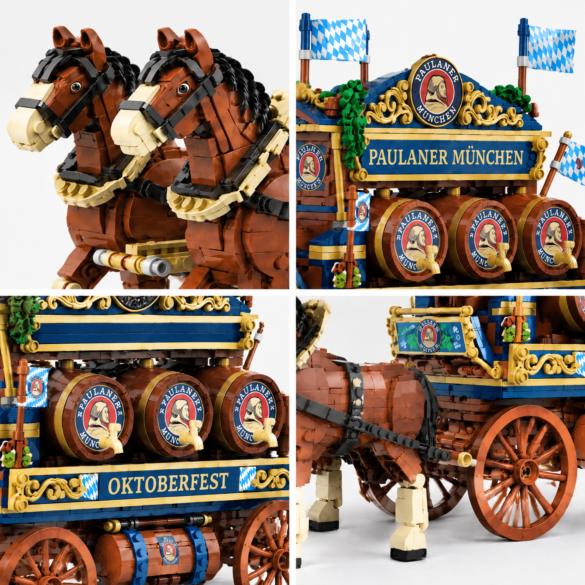 Bavarian Oktoberfest Parade Beer Wagon Building Set