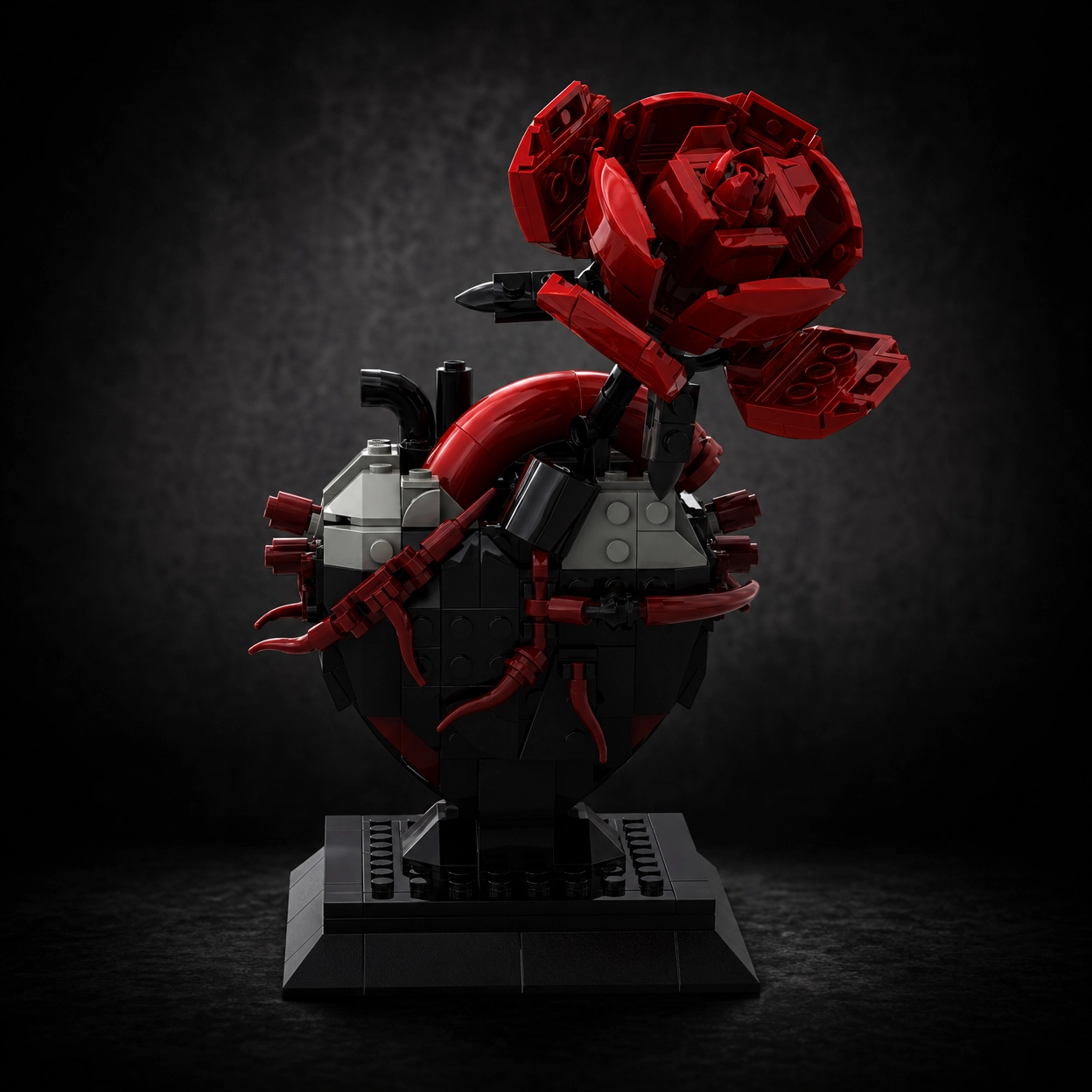 Mechanical Heart Rose Building Blocks