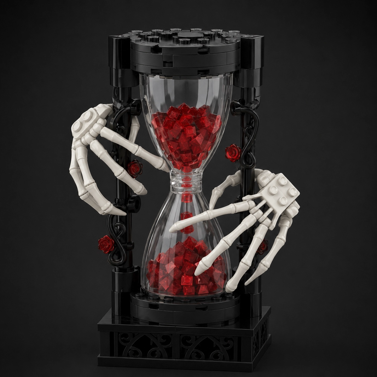 Gothic Skeleton Hand Hourglass Building Blocks