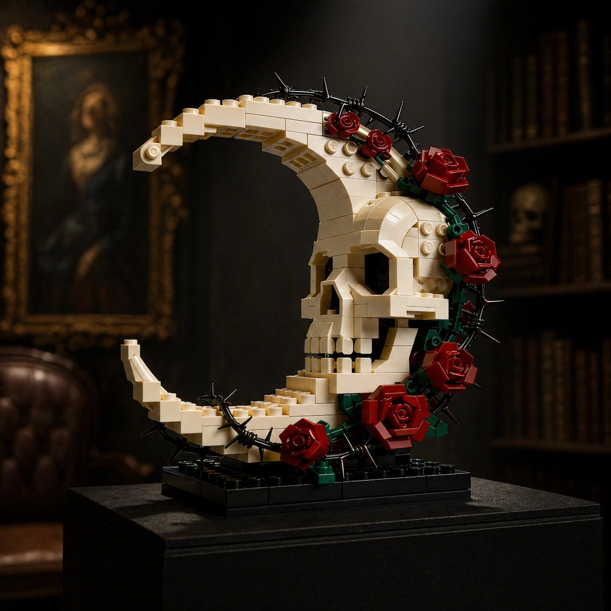 Moon Skull & Thorny Rose Building Blocks