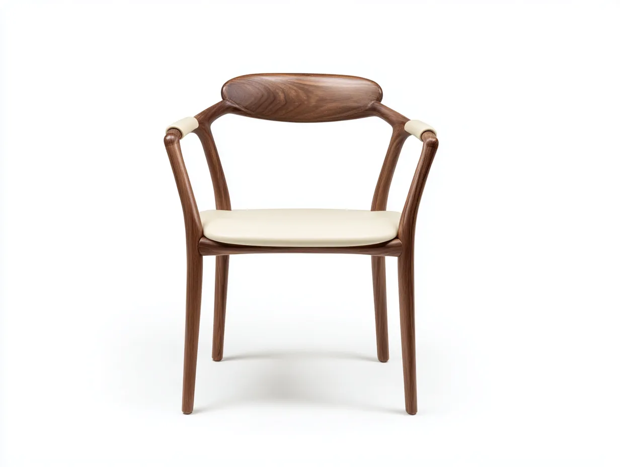 Silla de comedor de piel 57x59x80 cm - coñac y natural - estructura de madera para comedor-Nonalonest