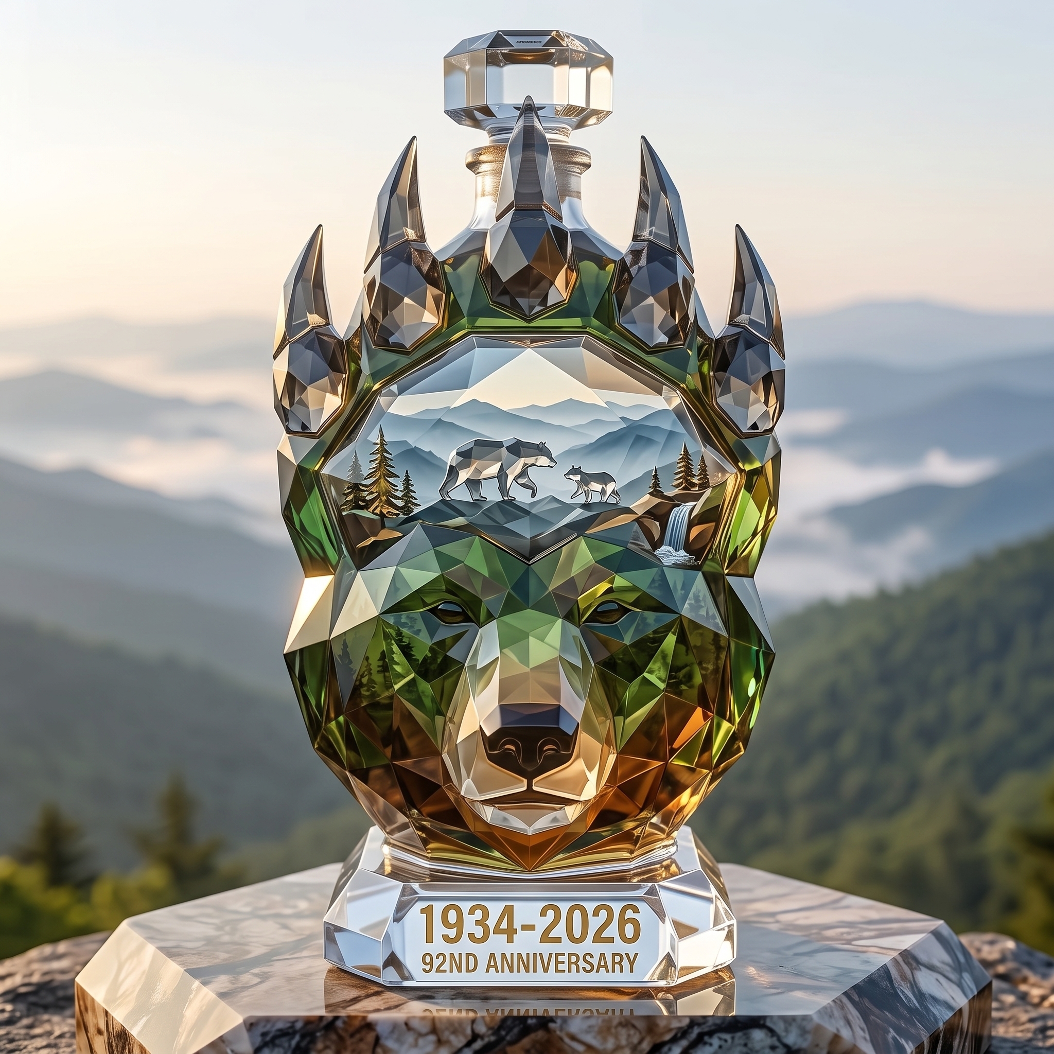 Nature's Roar! 1934–2026 92nd Anniversary  Whiskey Bottle