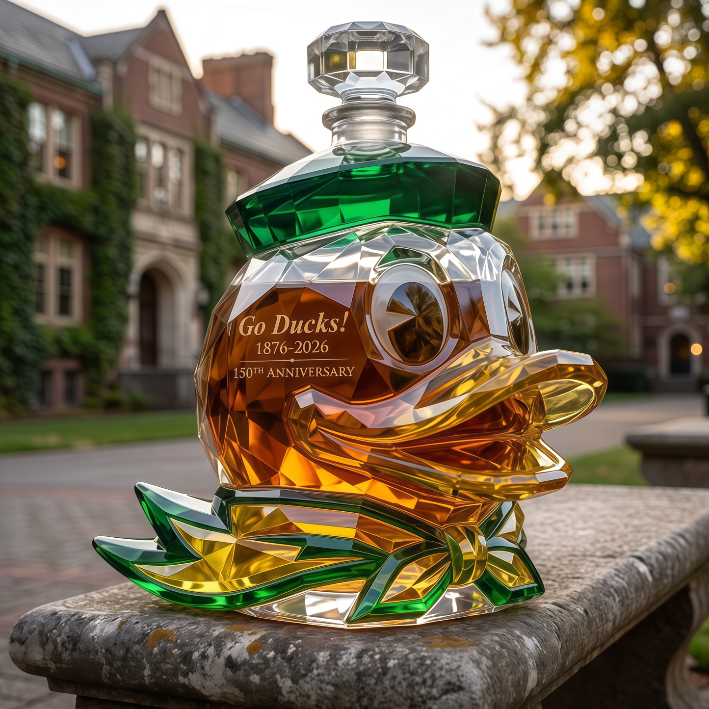 Go Ducks! 1876–2026 150th Anniversary Whiskey Bottle