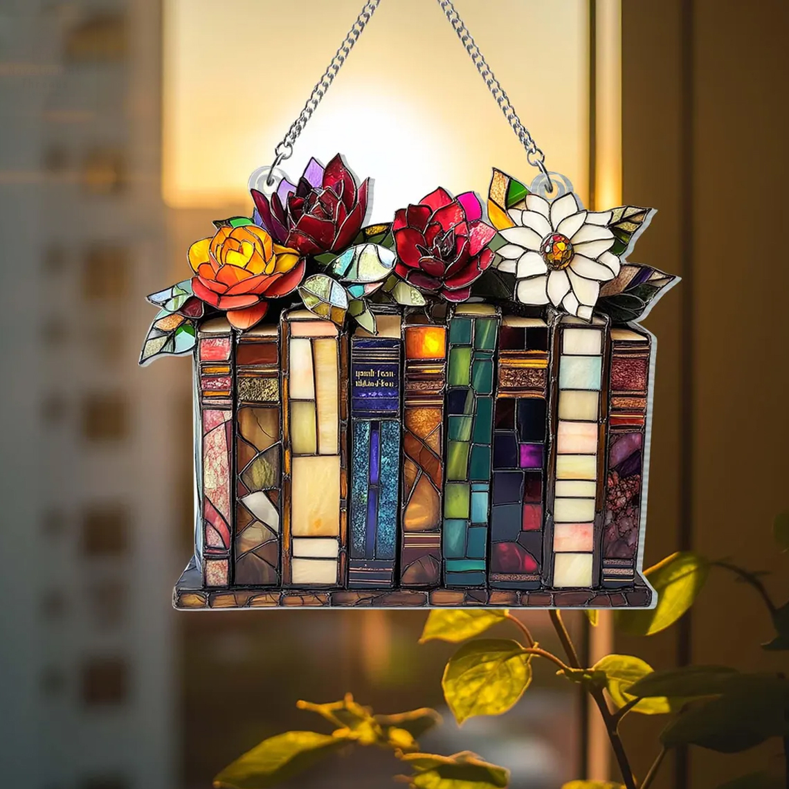 Book & Blossom Suncatcher