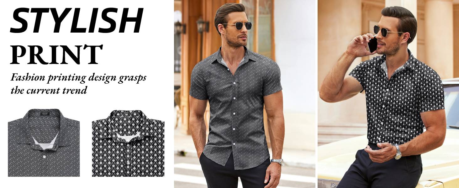men print casual shirt