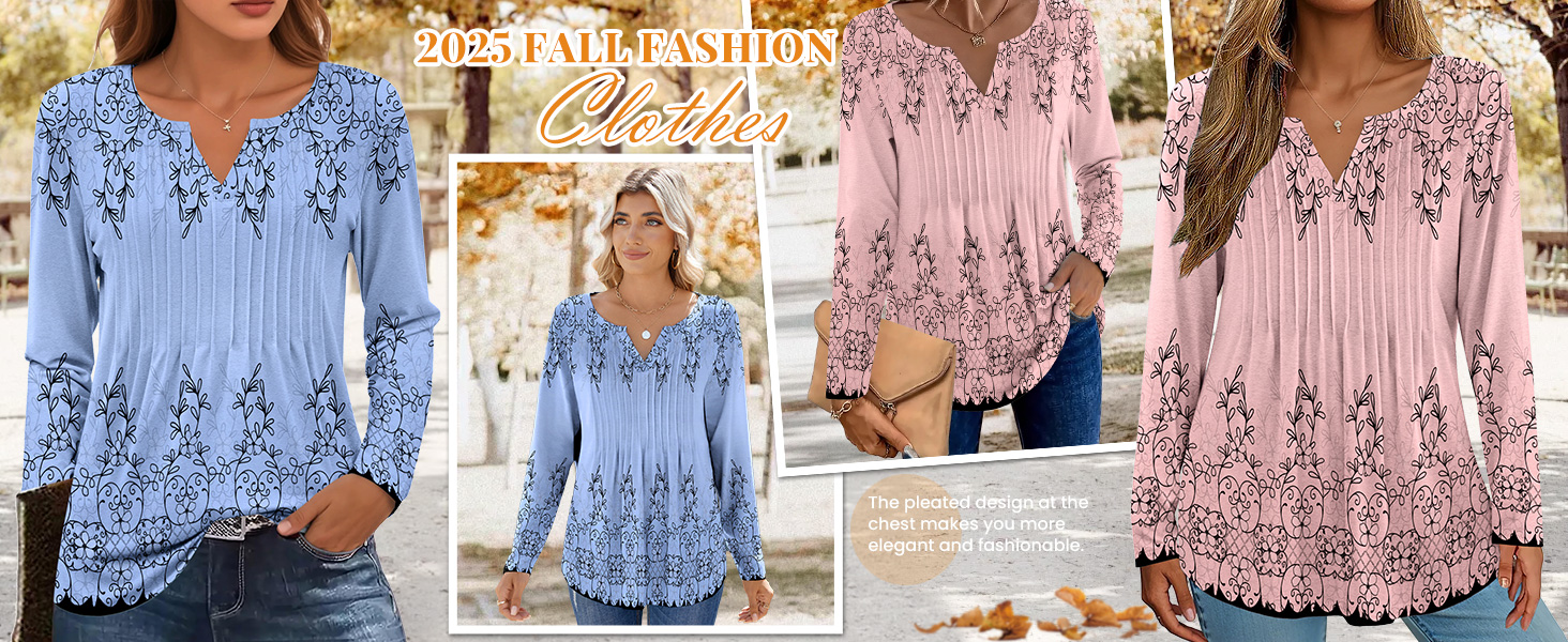 t shirts for women cotton tops loose fit floral pleated tops women&amp;amp;amp;#39;s v neck tunic blouse top