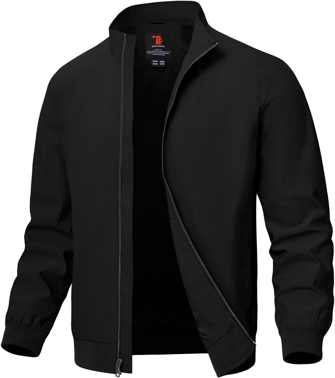 Mens Lightweight Jackets Light Windbreaker Full Zip Casual Work Jacket Golf Business Fall Track Coat with Pockets
