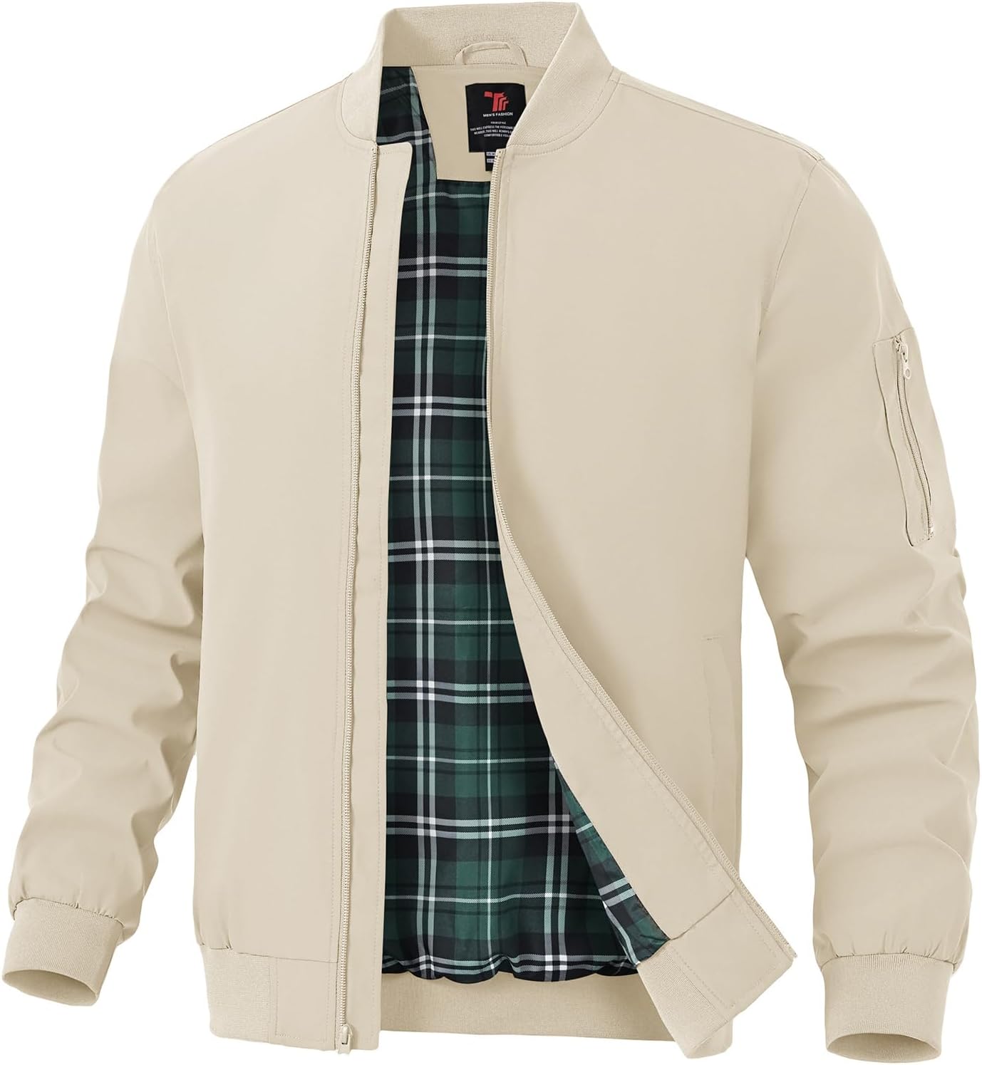 Mens Lightweight Jackets Light Windbreaker Full Zip Casual Work Jacket Golf Business Fall Track Coat with Pockets