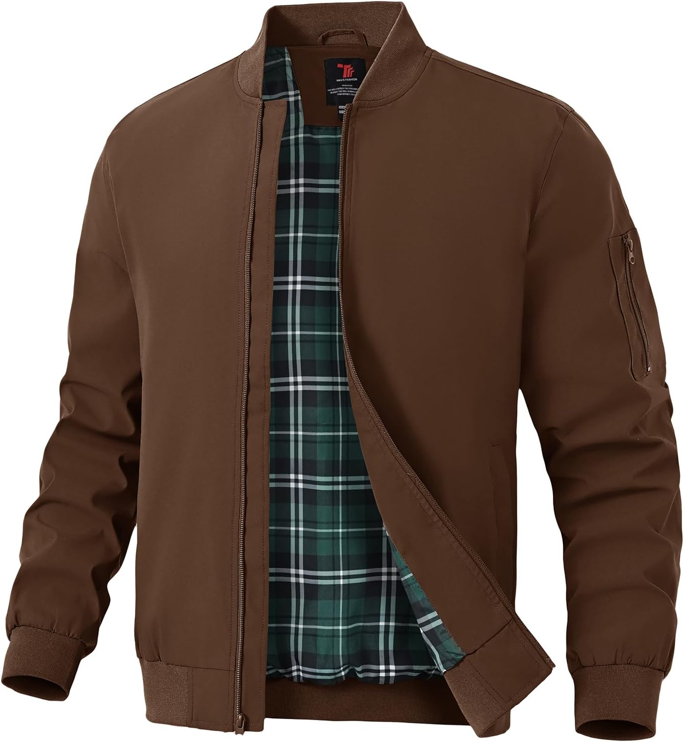 Mens Lightweight Jackets Light Windbreaker Full Zip Casual Work Jacket Golf Business Fall Track Coat with Pockets