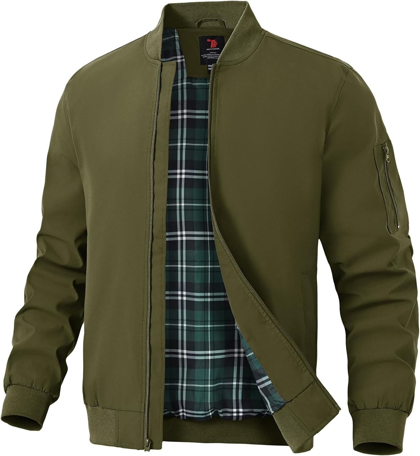 Mens Lightweight Jackets Light Windbreaker Full Zip Casual Work Jacket Golf Business Fall Track Coat with Pockets