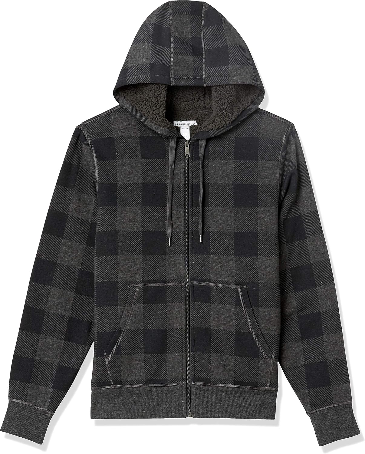 Men's Sherpa-Lined Full-Zip Fleece Hoodie Sweatshirt