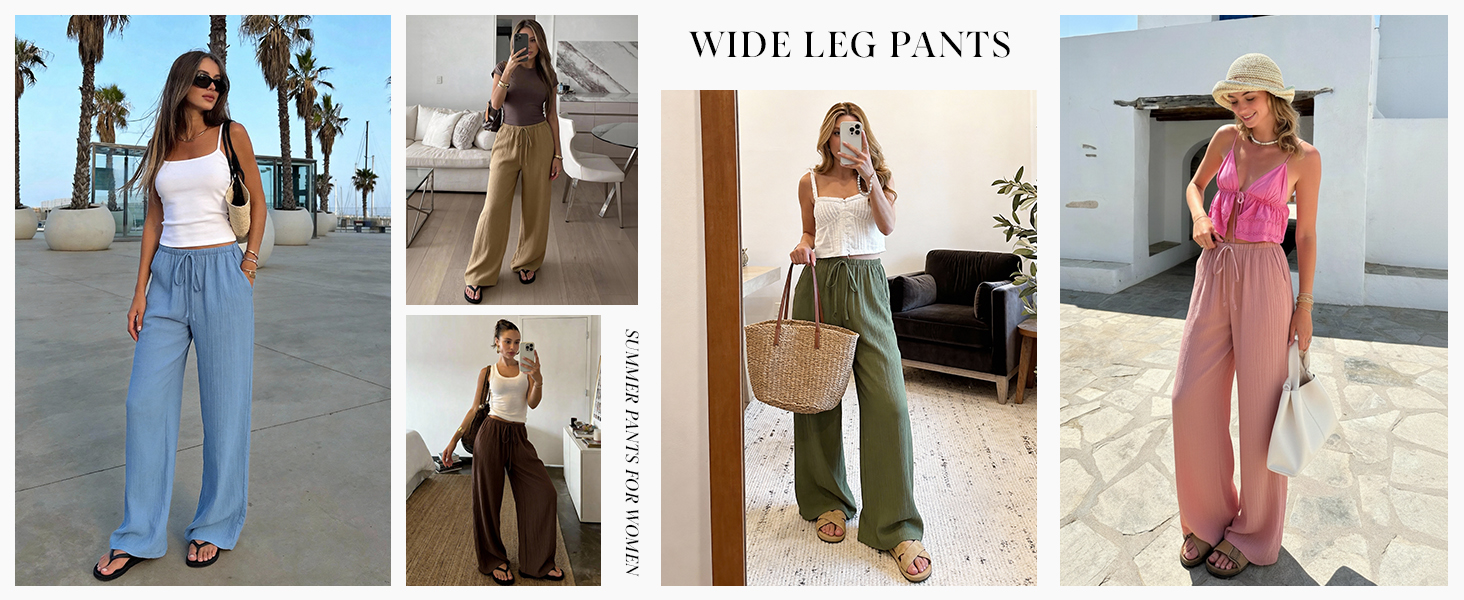wide leg pants woman, beach pants women, clothing for women