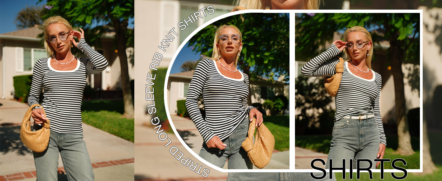 striped shirts for women