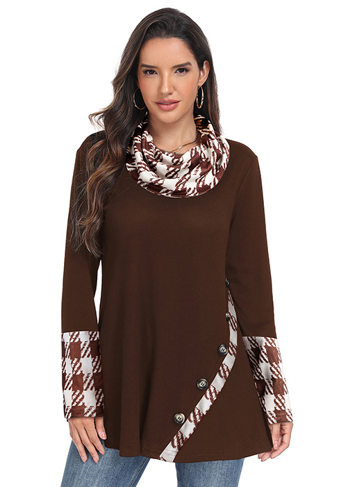 Cowl Neck Tunic Tops
