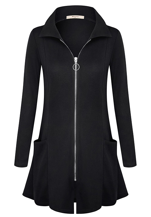 Zip Up Long Jacket