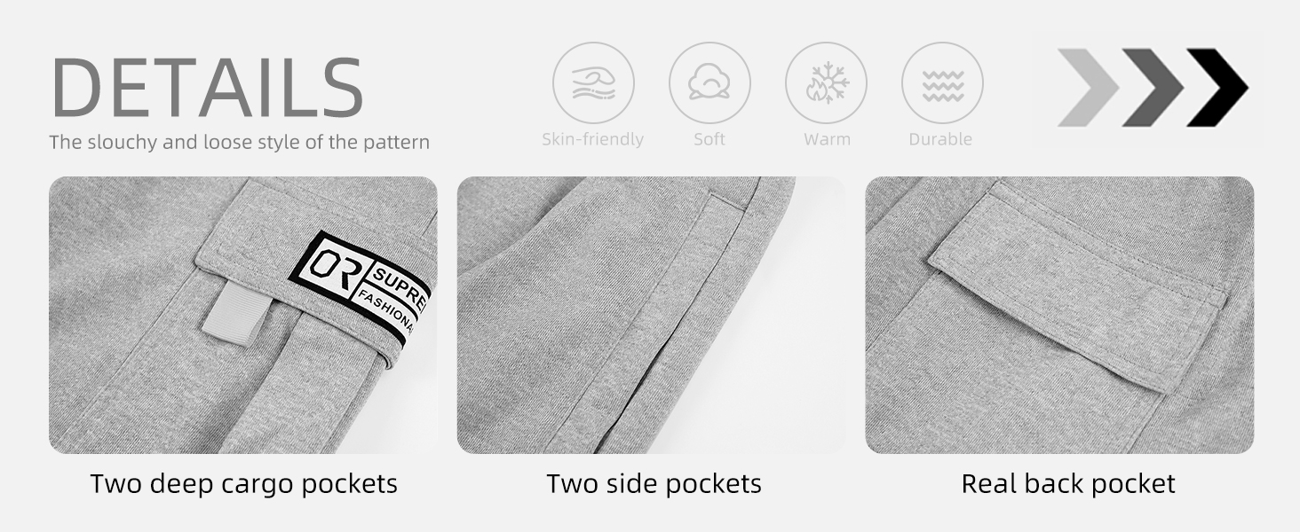 cargo sweatpants for men  joggers for men  men sweatpants  pro club sweat pants  cargo sweatpants