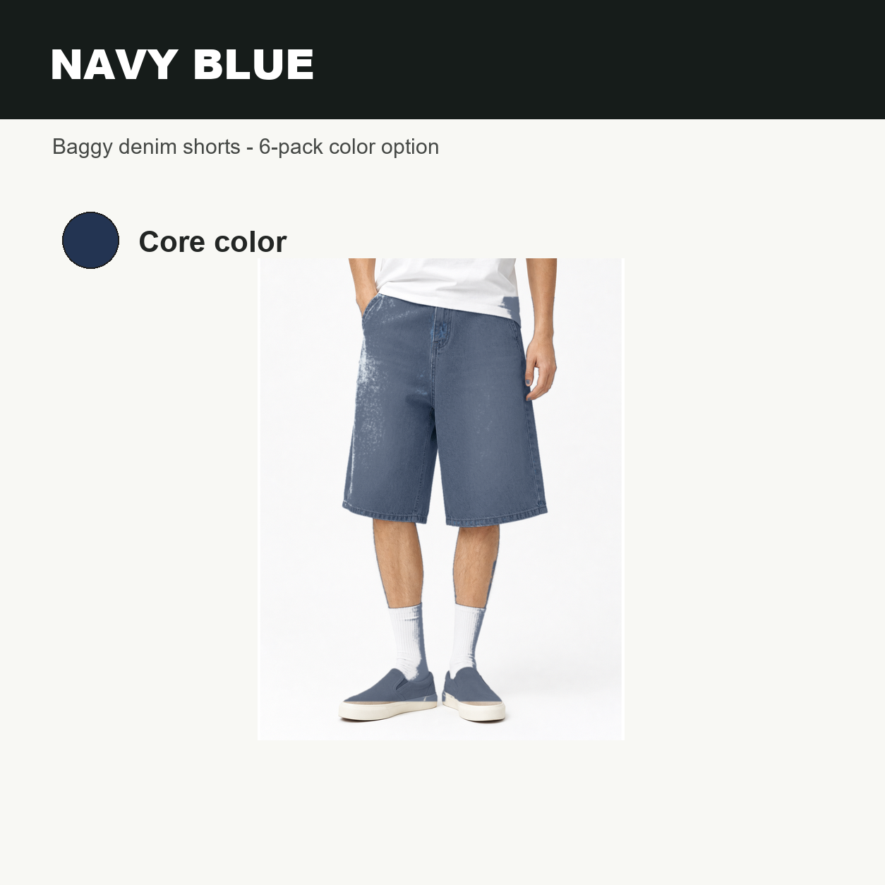 Pack & Save Men's Light Blue Baggy Denim Shorts, Washed Relaxed Fit Streetwear Jean Shorts