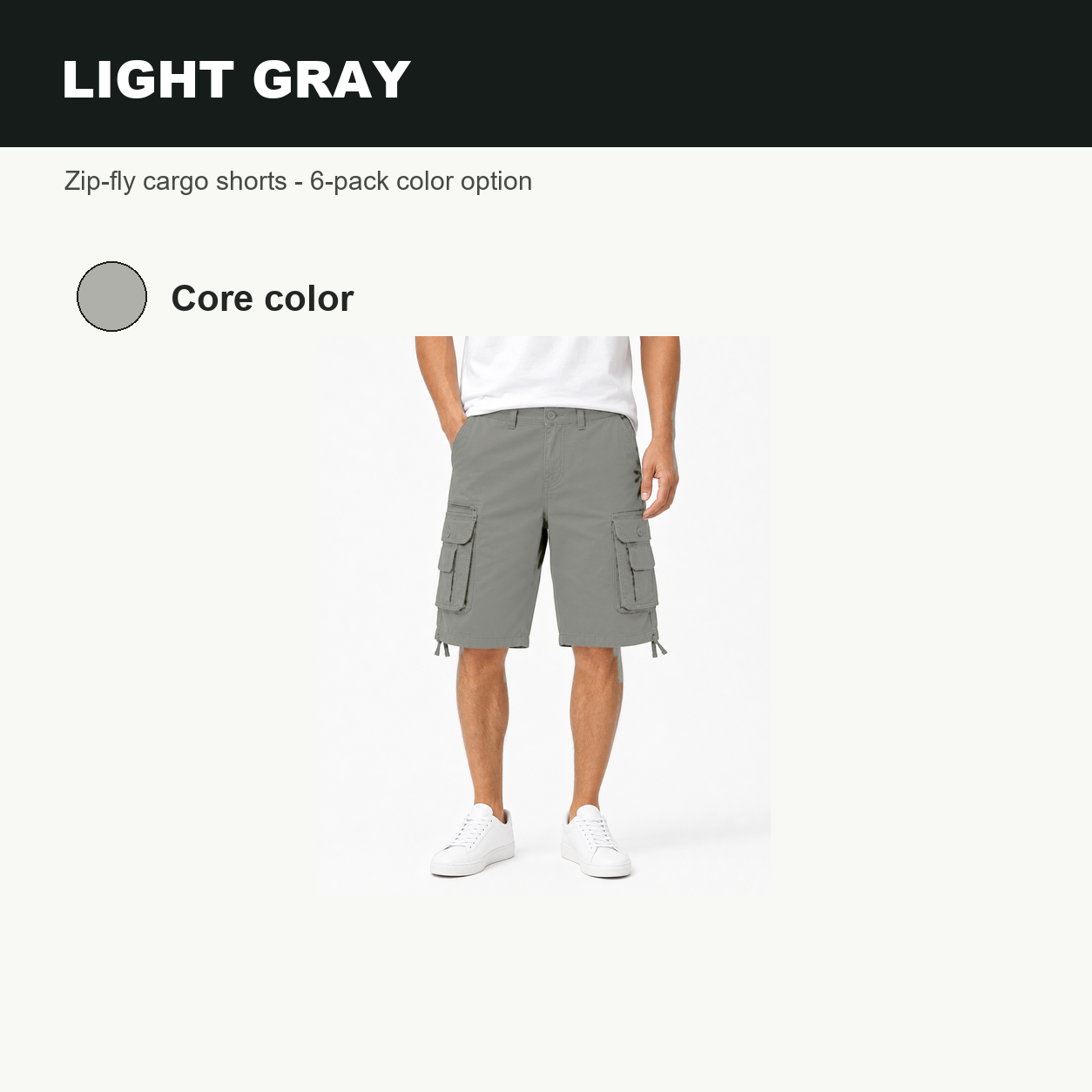 Pack & Save Men's Olive Tactical Cargo Shorts, Zip Fly Multi-Pocket Utility Summer Shorts
