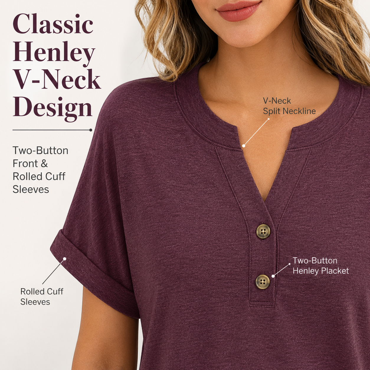 Soft breathable marled knit detail
