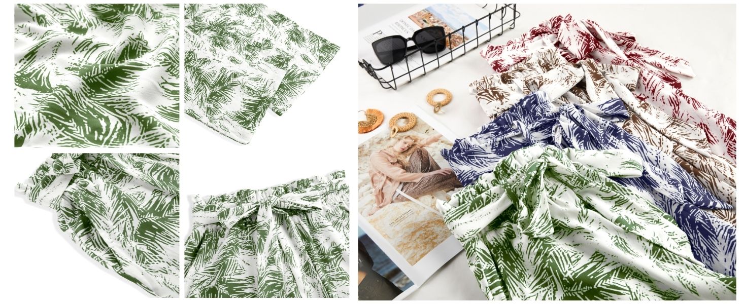 leaf print trousers detail