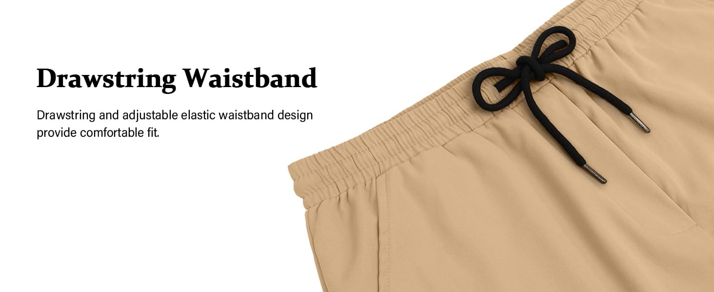 mens elastic waist pants