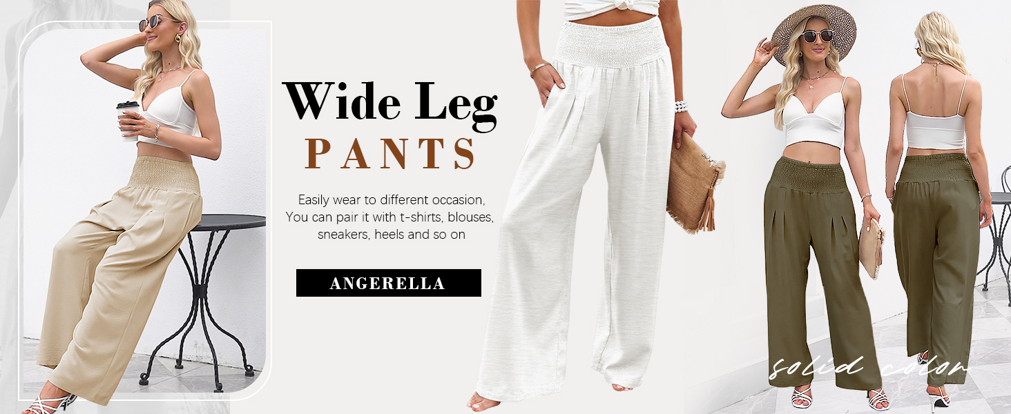 Womens Smocked Lounge Pants