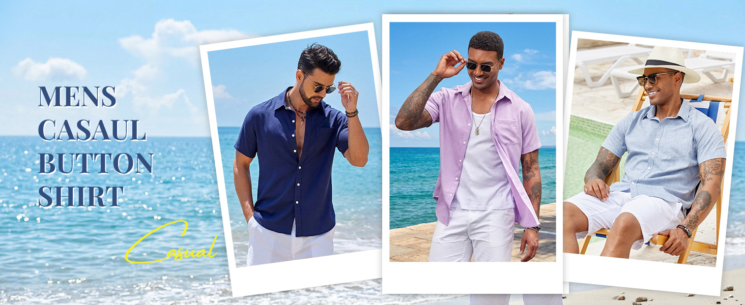 men casual button down shirts