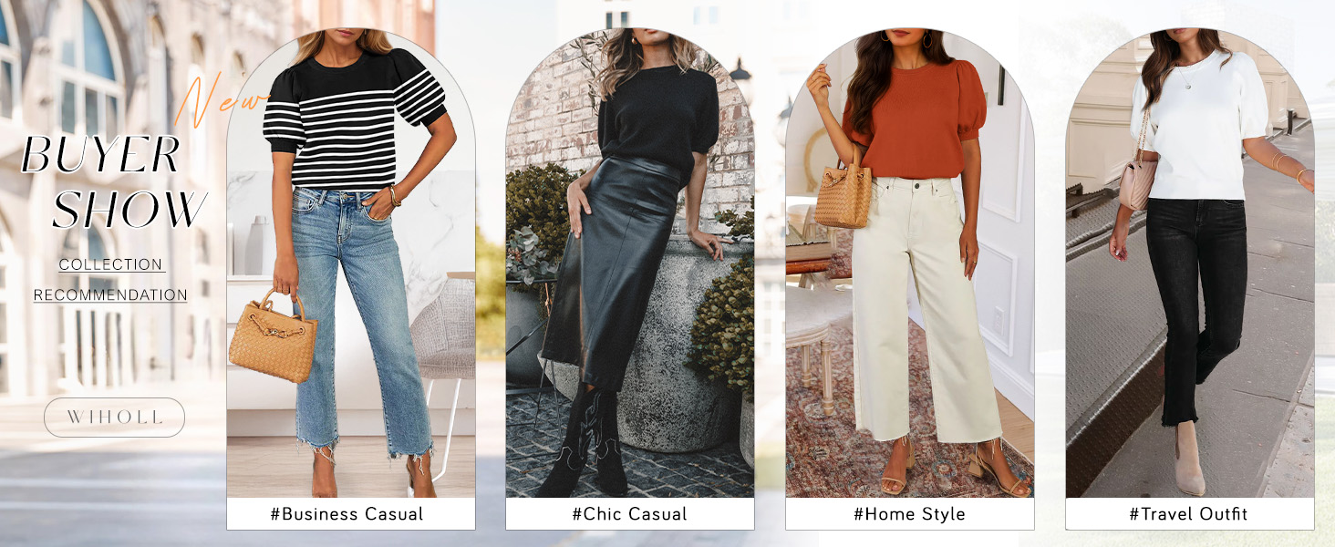 puff sleeve tops for women business casual outfits for women