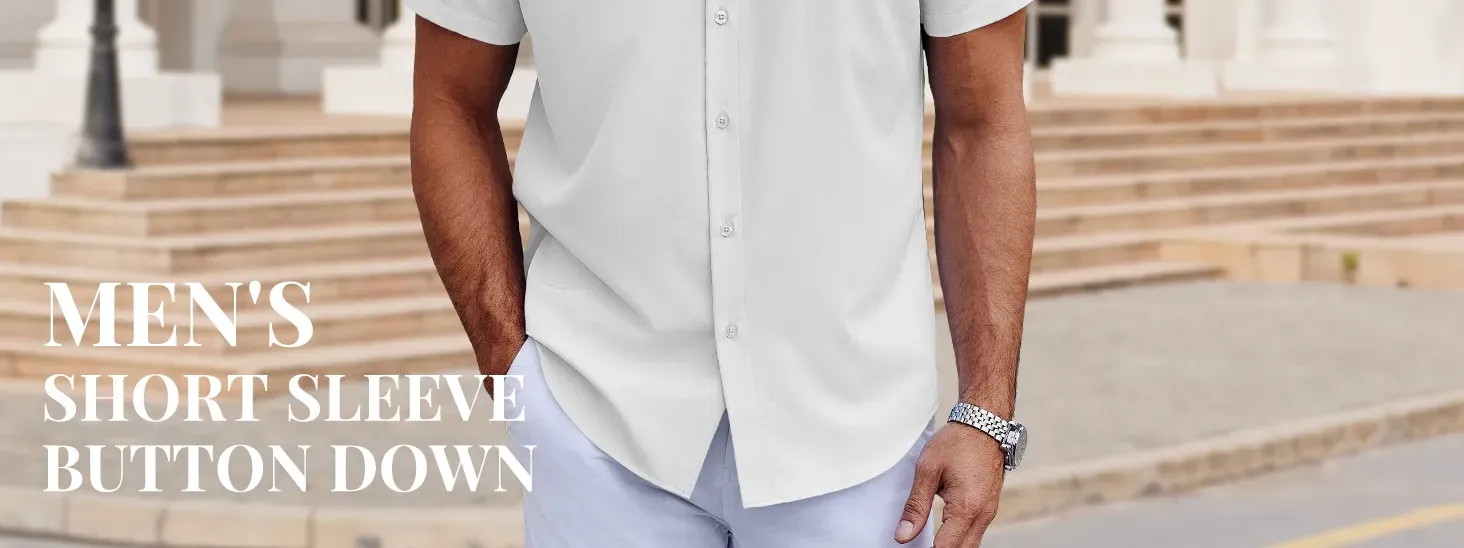 short sleeve button down men